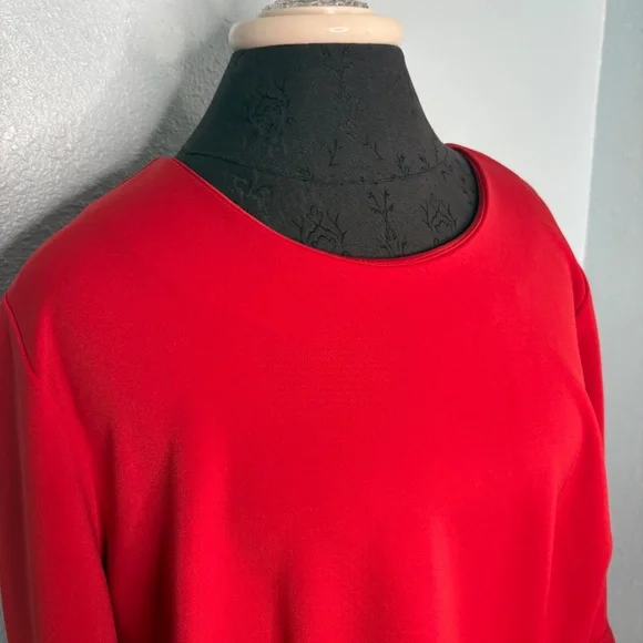 Eloquii Red Plus Size Bodycon Midi Dress - Picture 4 of 10